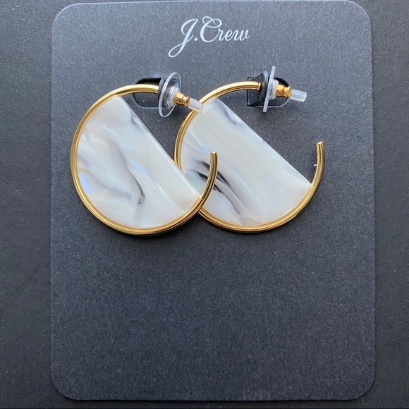 New J. Crew Acetate hoop earrings - Picture 5 of 9